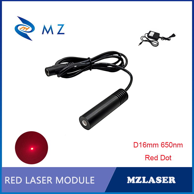 Industrial Laser Supply - โมดูลเลเซอร์ไดโอดจุดแดง 650 นาโนเมตร ขนาด 16x63 มม.