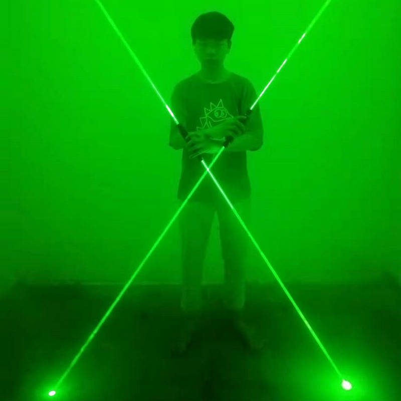 Industrial Green Laser - 532แสงสีเขียวแสงเลเซอร์ Nmlaser หัวคู่ไฟเต้นรำเลเซอร์สปอตไลท์แสดงแสงดาบเลเซอร์อุปกรณ์ประกอบฉากงานปาร์ตี้
