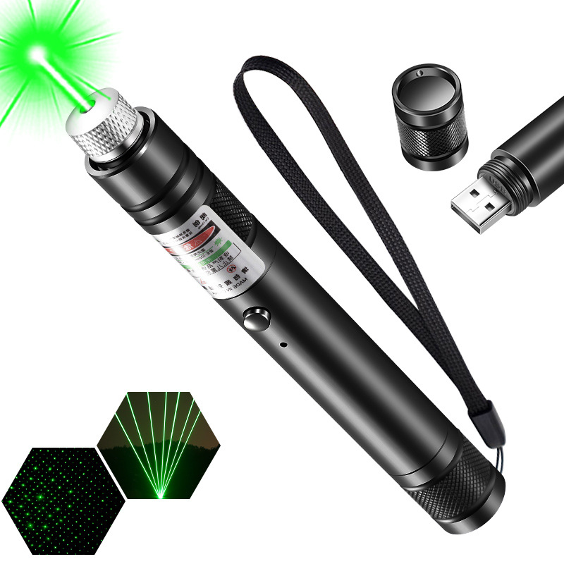 Industrial Green Laser - มินิเลเซอร์พอยเตอร์แบบชาร์จ USB สำหรับแมว – ของเล่นสัตว์เลี้ยงแบบอินเทอร์แอคทีฟพร้อมลวดลายแอนิเมชั่นสีแดงและสีเขียวสดใส