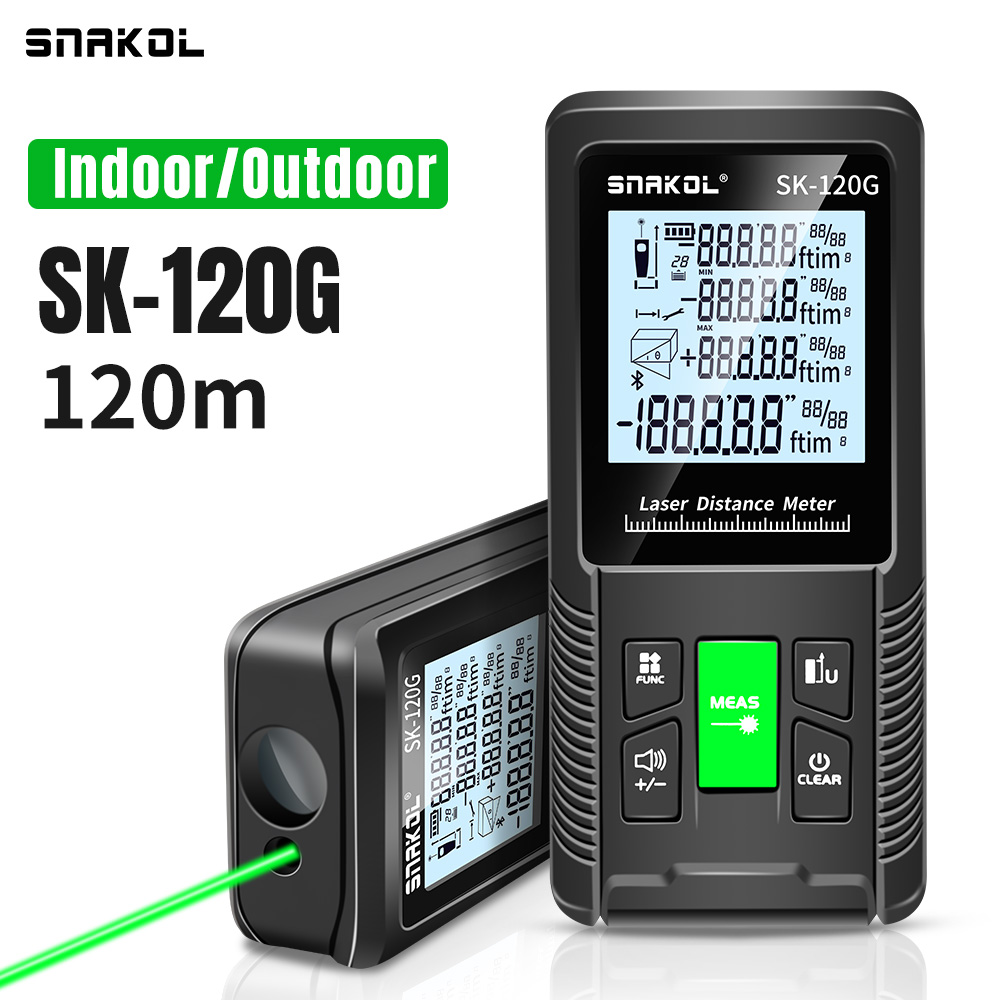 Industrial Laser Rangefinder - SNAKOL เครื่องวัดระยะด้วยเลเซอร์ความแม่นยำสูง 3-in-1, เครื่องวัดระยะทางดิจิตอล 40-200 ม.,