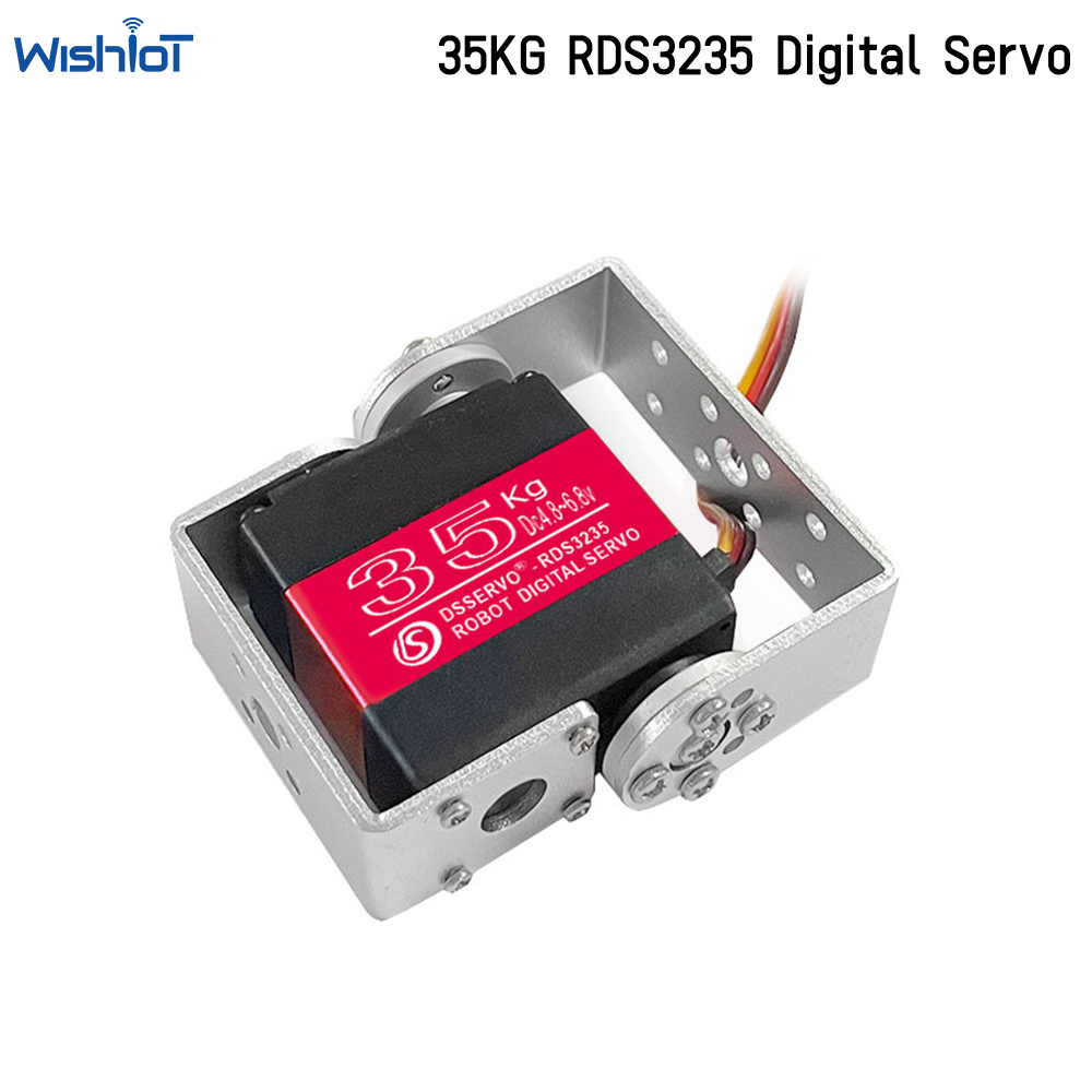 Servo Motor Cnc - เซอร์โวดิจิทัลหุ่นยนต์35กก. เกียร์โลหะแรงบิดสูง4.8-6.8V ตัว U กันน้ำ180/270องศาสำหรับมอเตอร์เซอร์โว RDS3235แขนหุ่นยนต์