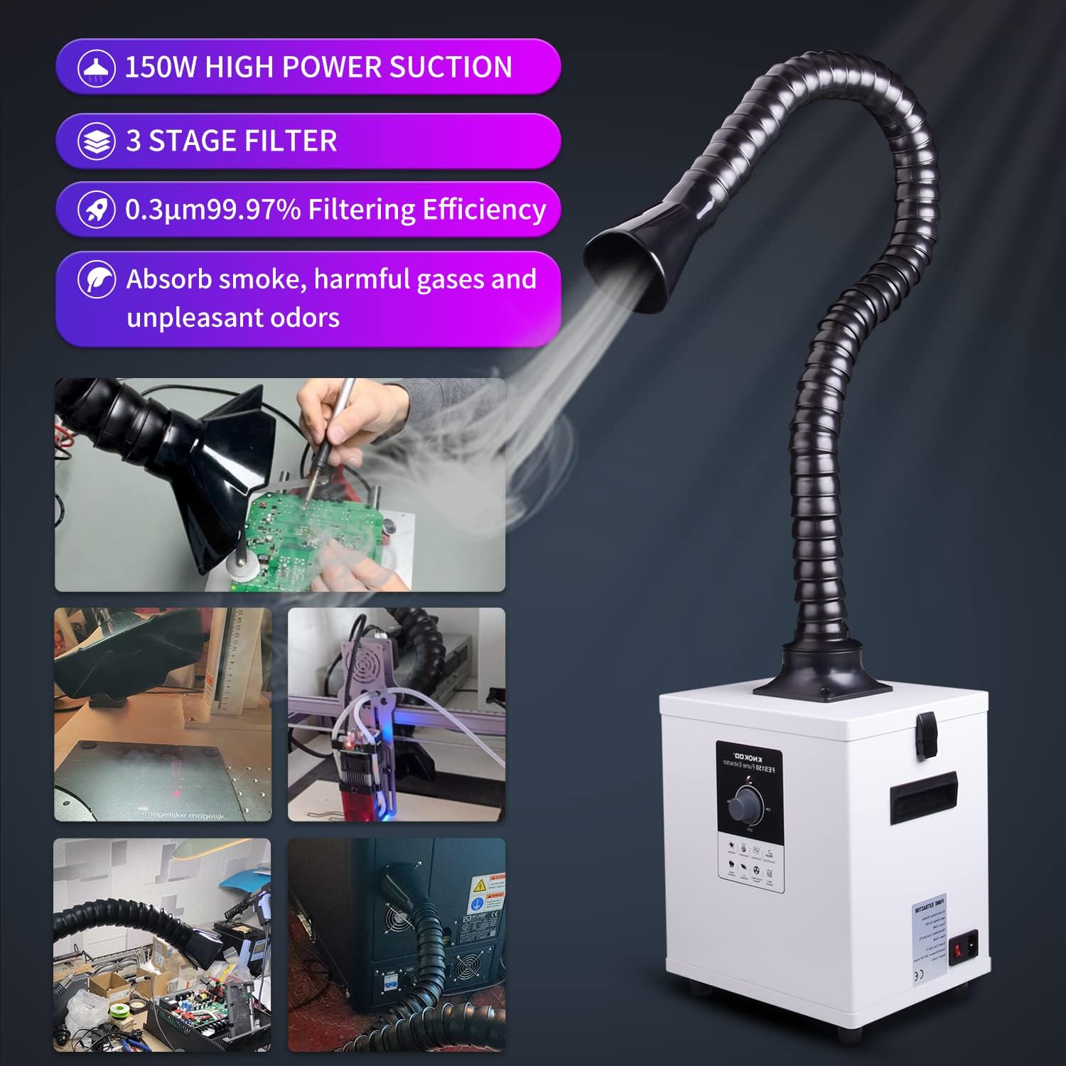 เครื่องดูดควันอุตสาหกรรม KNOKO - Industrial Laser Fume Extractor บทวิจารณ์และราคา