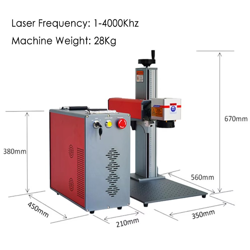 เครื่องเลเซอร์ไฟเบอร์พกพาขนาดเ - Industrial Laser Engraver For Metal บทวิจารณ์และราคา