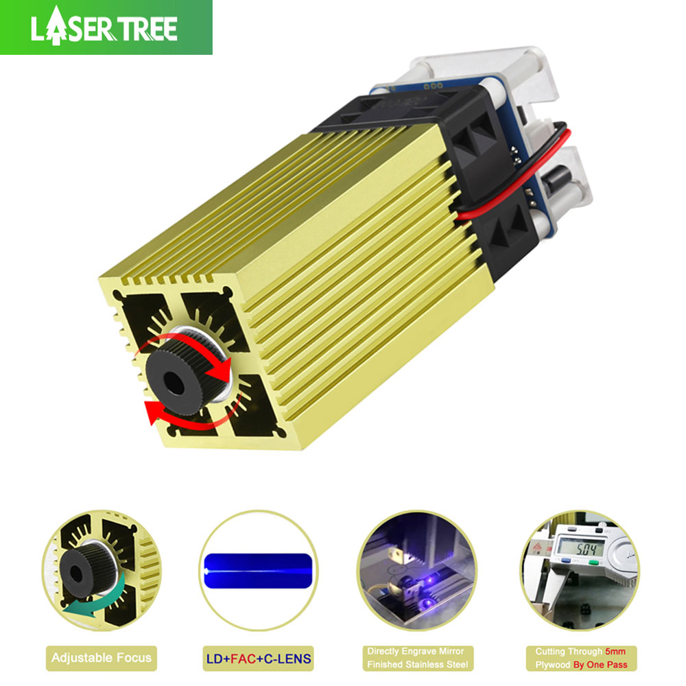 ต้นไม้เลเซอร์ 4W 5W โมดูลเลเซอ - Industrial Laser Cutter บทวิจารณ์และราคา