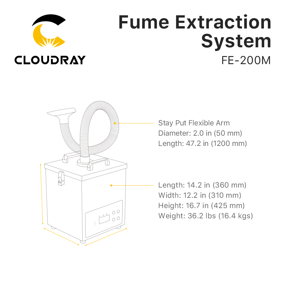 ระบบดูดควัน Cloudray รุ่น FE-2 - Industrial Laser Cutting Machine บทวิจารณ์และราคา